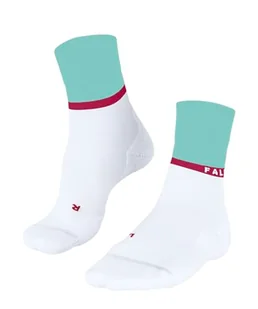 FALKE Kobiety Skarpety do biegania RU4 Endurance Compression W So bawełna materiał funkcyjny kompresyjne1 Para, Biały White 2002, 35-36 - Skarpetki damskie - miniaturka - grafika 1