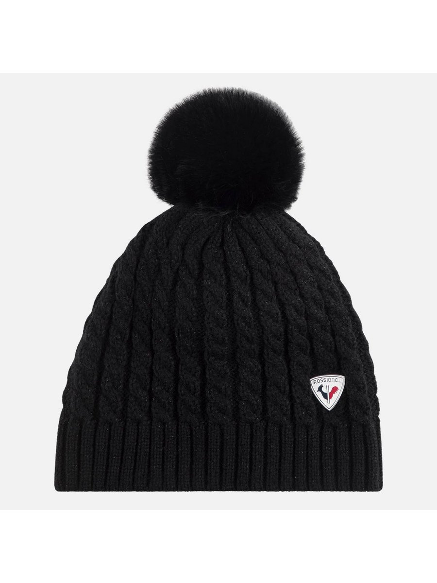 Czapka z pomponem damska Rossignol W Kitsi czarny TU