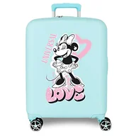 Walizki - Disney Minnie Heart Walizka kabiny Turkusowy 40x55x20 cms Twarde mocowanie ABS Wbudowany 38,4l 2,82 kg 4 koła Podwójne Bagaż Ręczny, niebieski, Talla única, Walizka kabinowa - miniaturka - grafika 1