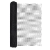 Ogrodzenia - Siatka plastikowa 417 g/m2 ocz. 20 x 20 mm, czarna - 1,2 x 8 m - miniaturka - grafika 1