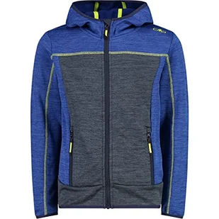 CMP Melanżowa kurtka męska z kapturem ze stałym kapturem Knit Tech melanżowa kurtka polarowa Boy, Danube-czarna, 104 dla dzieci i młodzieży - Kurtki męskie - miniaturka - grafika 1