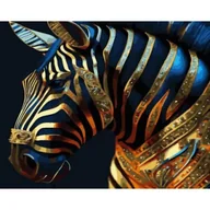 Malowanie po numerach - Twoje Hobby Malowanie po numerach + złota farba - Złota zebra - miniaturka - grafika 1