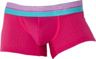 Majtki męskie - CODE 22 CODE 22- Bokserki męskie - Bright Mesh Trunk Pink - Różowe - 1 x rozmiar XL - miniaturka - grafika 1
