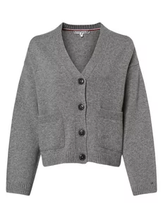 Tommy Hilfiger - Kardigan damski, szary - Swetry damskie - miniaturka - grafika 1
