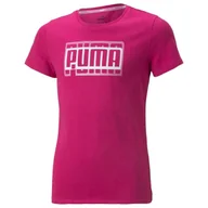 Koszulki dla dziewczynek - Koszulka dziewczęca Puma Alpha bawełniana różowa-176 - miniaturka - grafika 1