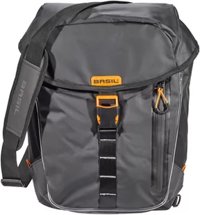 Basil Miles Tarpaulin Bicycle Daypack 17l, black/orange 2021 Sakwy 18087 - Sakwy rowerowe - miniaturka - grafika 1