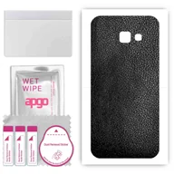 Szkła hartowane na telefon - Folia naklejka skórka strukturalna na TYŁ do Samsung Galaxy A5 (2017) -  Skóra Czarna - apgo SKINS - miniaturka - grafika 1