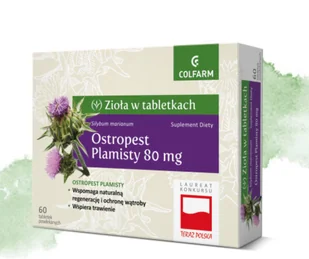 OSTROPEST PLAMISTY suplement diety w tabletkach 60 sztuk COLFARM - Suplementy naturalne - miniaturka - grafika 1