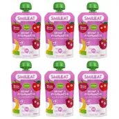 Desery dla dzieci - Smileat Mus z ekologicznymi malinami i jogurtem po 9 miesiącu Zestaw 6 x 100 g Bio - miniaturka - grafika 1