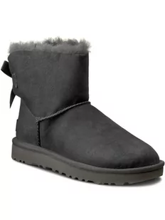 Ugg Buty W Mini Bailey Bow II 1016501 Szary - Śniegowce damskie - miniaturka - grafika 1