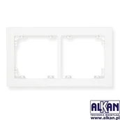 Klawisze i ramki - Karlik Deco Biały Ramka x2 DR-2 - miniaturka - grafika 1