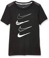 Koszulki i topy damskie - Nike Kid's B NK DRY TOP GFX T-Shirt, czarny/grzmot szary/biały, XL - miniaturka - grafika 1