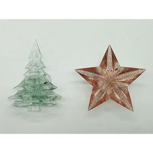 Przyssawka choinka/gwiazda LED 10 cm stałe kolorowe światło - Oświetlenie świąteczne - miniaturka - grafika 1