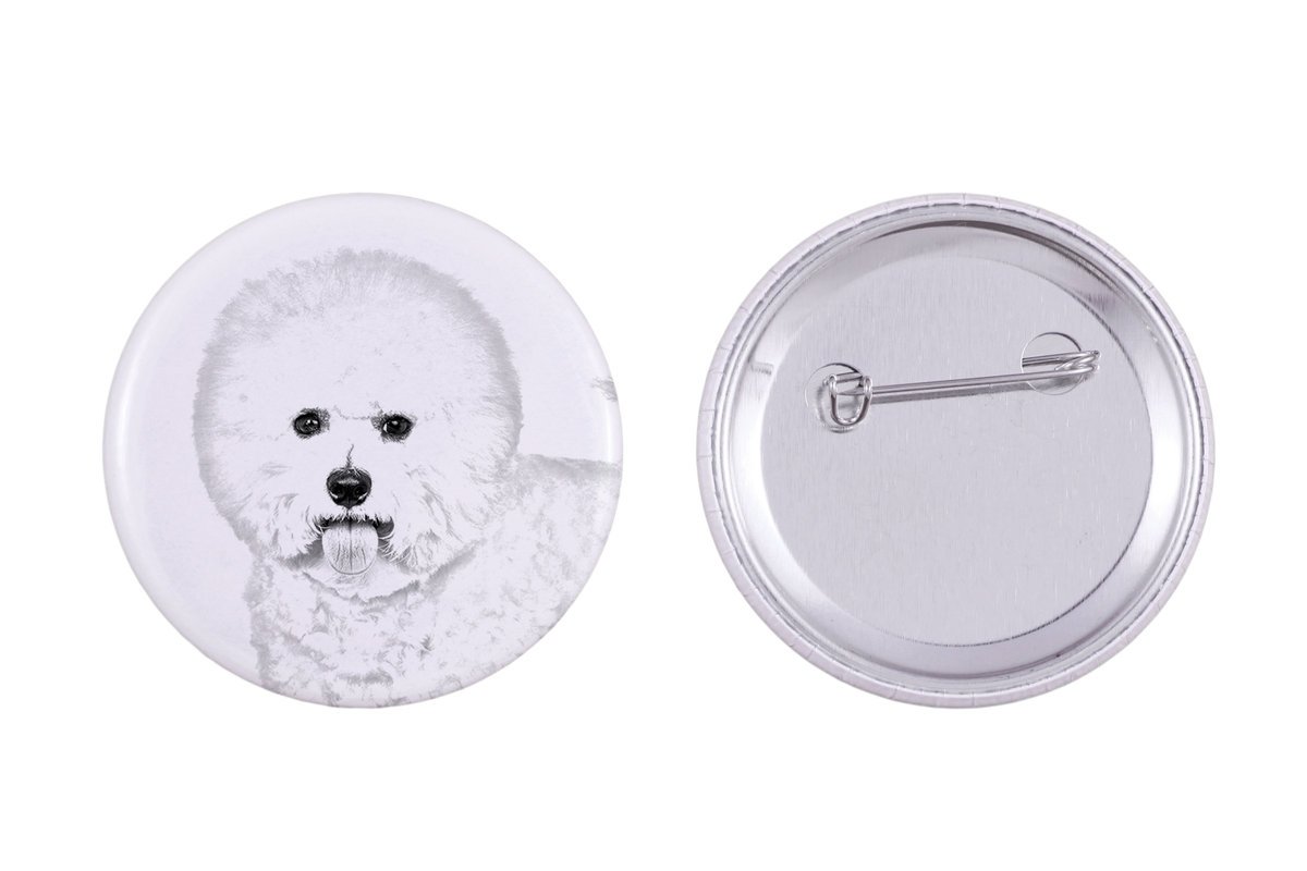 Bichon Frise, Tenerife Dog - przypinka z twoim psem, dodaj własne foto, marka Art-Dog