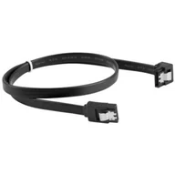 Kable komputerowe i do monitorów - LANBERG Kabel SATA Lanberg DATA III 6Gb/s F/F 0,7m kątowy metalowe zatrzaski czarny (CA-SASA-13CU-0070-BK) - miniaturka - grafika 1