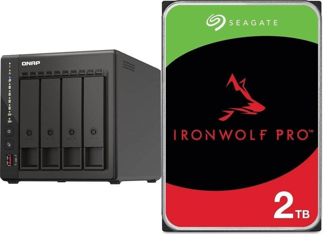 Serwer plików Qnap TS-453E-8G + Seagate IronWolf 2TB ST2000VN003