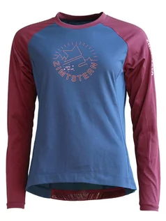 Koszulki sportowe damskie - Zimtstern Koszulka funkcyjna "PureFlowz" w kolorze niebiesko-bordowym - grafika 1