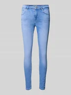 Spodnie damskie - Jeansy o kroju skinny fit z 5 kieszeniami - miniaturka - grafika 1