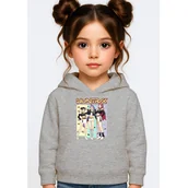 Bluzy dla dziewczynek - BLUZA DZIECIĘCA KPOP DEMON HUNTERS HUNTRIX 122-128 Z KAPTUREM BAWEŁNIANA - miniaturka - grafika 1