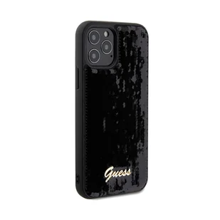 Guess GUHCP12MPSFDGSK iPhone 12/12 Pro 6.1" czarny/black hardcase Sequin Script Metal - Etui i futerały do telefonów - miniaturka - grafika 23