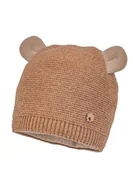 Czapki dla dzieci - Dziecięca czapka na zimę GINO z wełny merino karmel - miniaturka - grafika 1