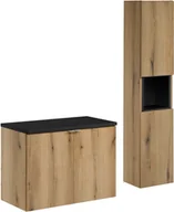 Meble łazienkowe - Zestaw meblowy 80cm z blatem i Szafką wysoką - miniaturka - grafika 1