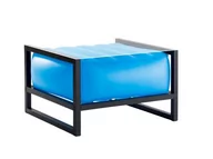 Stoły ogrodowe - YOKO COFFEE TABLE EKO WITH LIGHTING ALUMINIUM FRAME BLUE - miniaturka - grafika 1