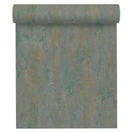 Tapety - Tapeta Tynk Przecierany zielono-brązowa winylowa na flizelinie - miniaturka - grafika 1