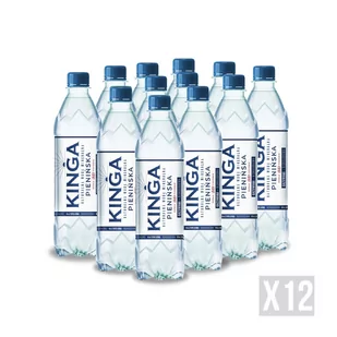 12X Kinga Pienińska Woda Mineralna Gazowana 0,5 L - Woda - miniaturka - grafika 1