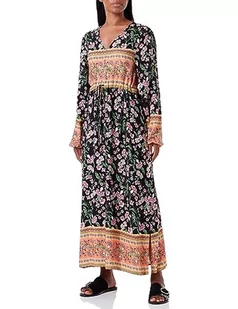 usha FESTIVAL Damska letnia sukienka 15926488, czarna, wielokolorowa, L, czarny wielokolorowy, L - Sukienki - miniaturka - grafika 1