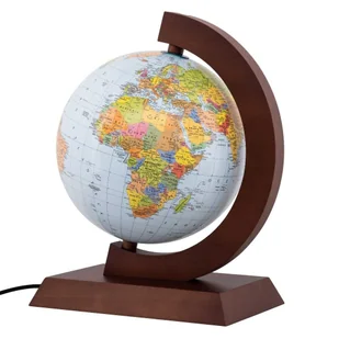 Globus polityczno-fizyczny drewniana opr. 25cm Cz - Globusy - miniaturka - grafika 1