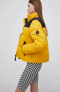 Superdry kurtka damska kolor żółty zimowa - Kurtki damskie - miniaturka - grafika 1