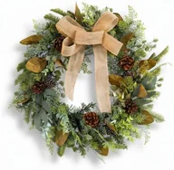 Ozdoby bożonarodzeniowe - Ecarla Girlanda świąteczna wieniec ozdoba na drzwi - miniaturka - grafika 1