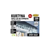 Oświetlenie świąteczne - Kurtyna SOPLE LED na zewnątrz 9,6 M z dod.gn. zimny biały (zmiana przyłącza kolejnego zestawu) - miniaturka - grafika 1