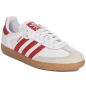 Sneakersy damskie - Adidas Samba OG W Sneakersy damskie skórzane biało - czerwone-38 - miniaturka - grafika 1