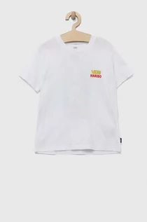 Koszulki dla dziewczynek - Vans t-shirt bawełniany dziecięcy x Haribo kolor biały z nadrukiem - grafika 1