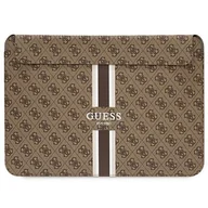 Plecaki - Guess Sleeve GUCS14P4RPSW 14" brązowy/ brown 4G Printed Stripes - miniaturka - grafika 1
