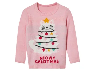 lupilu® Sweter świąteczny dziecięcy (98/104, Różowy) - Swetry dla dziewczynek - miniaturka - grafika 1