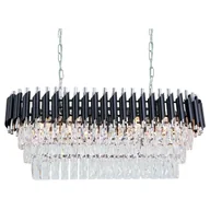 Lampy sufitowe - Kryształowa lampa wisząca TOLEDO 6260/8 8C BL Elem czarny chrom przezroczysty - miniaturka - grafika 1