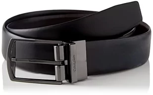 Calvin Klein Pasek męski, czarny/ciemny brąz, 110 - Paski - miniaturka - grafika 1