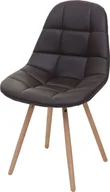 Krzesła - Krzesło do jadalni HWC-A60 II, krzesło kuchenne, retro 50s design ~ imitacja skóry brązowy - miniaturka - grafika 1