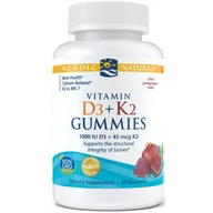 Stawy, mięśnie, kości - Nordic Naturals Vitamin D3+K2 Gummies Pomegranate 60 Żelków - miniaturka - grafika 1