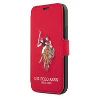 Etui i futerały do telefonów - U.s. polo assn US Polo USFLBKP12SPUGFLRE iPhone 12 mini 5,4" czerwony/red book Polo Embroidery Collection - miniaturka - grafika 1