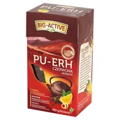 Herbata - Big-Active Big-Active Pu-Erh Herbata czerwona o smaku cytrynowym liściasta 100 g - miniaturka - grafika 1