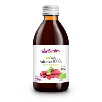 Sok Bio Rabarbar 100% tłoczony Nfc naturalny sok z rabarbaru Bio 250ml