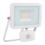 Lampy ogrodowe - Düwi Reflektor LED PRIMA z czujnikiem ruchu 20W 4000K 1800lm IP65 biały - miniaturka - grafika 1