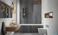 Akcesoria do armatury i ceramiki - Radaway Essenza Pro Brushed Gold Pnj II parawan nawannowy 100cm L/P szczotkowane złoto 10101100-99-01 - miniaturka - grafika 1