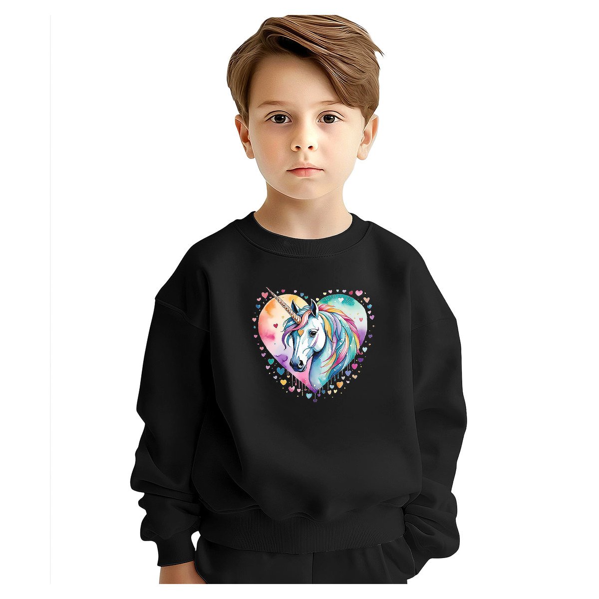 BLUZA DZIECIĘCA JEDNOROŻEC UNICORN SERCE 146-152 DLA CHŁOPCA DZIEWCZYNKI