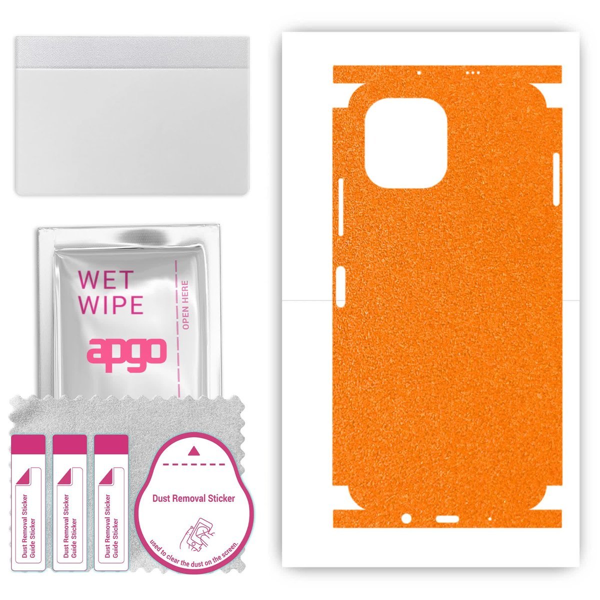 Folia naklejka skórka strukturalna na TYŁ+BOKI do Huawei Nova Y61 - Pomarańczowy Pastel Matowy - apgo SKINS