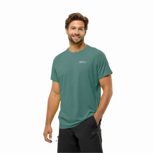 Męska koszulka Jack Wolfskin PRELIGHT TRAIL T M jade green - S - Koszulki męskie - miniaturka - grafika 1